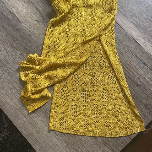 Forever 21 NWT Contemporary Knit Lon Citron Midi Dress Size Medium - Picture 4 of 13